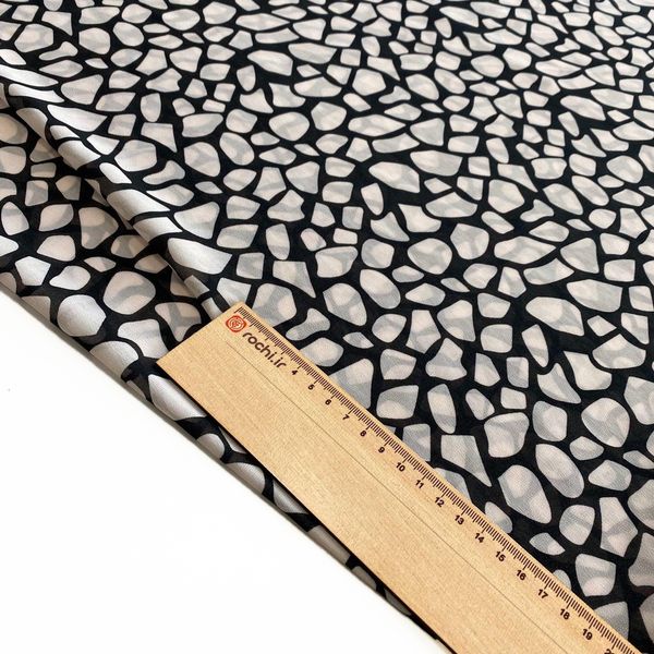 پارچه کرپ حریر طرح سنگی