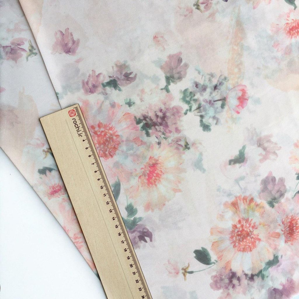 فروش اینترنتی پارچه حریر طرحدار حوریا