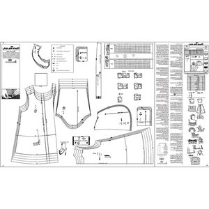 فروش اینترنتی الگو خیاطی کت پالتو شلوار سرهمی و پیراهن کودک الگوهای آسان خیاطی متد مولر کد 9026 چندسایزه