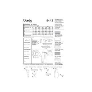 فروش اینترنتی الگو خیاطی کت و شلوار و جلیقه کودک بوردا کیدز کد 9443 سایز 2 تا 8 سال متد مولر