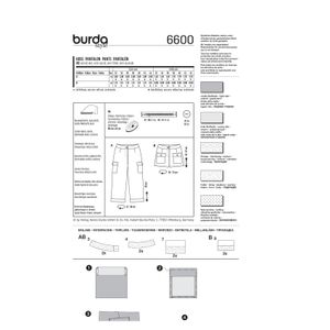 فروش اینترنتی الگوی خیاطی شلوار و شلوارک زنانه بوردا استایل کد 6600 سایز 32 تا 44 متد مولر