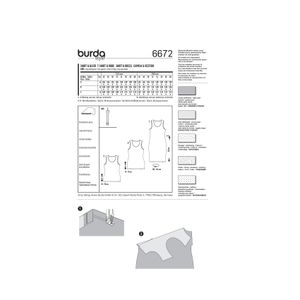 فروش اینترنتی الگو خیاطی تاپ زنانه بوردا استایل کد 6672 سایز 46 تا 60 متد مولر