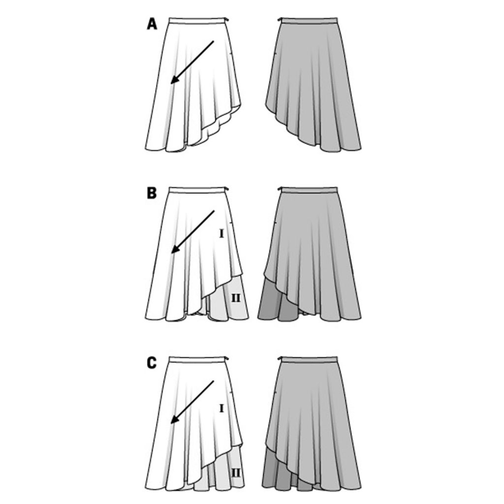 خرید آنلاین الگوی خیاطی دامن زنانه بوردا استایل کد 6767 سایز 36 تا 46 متد مولر