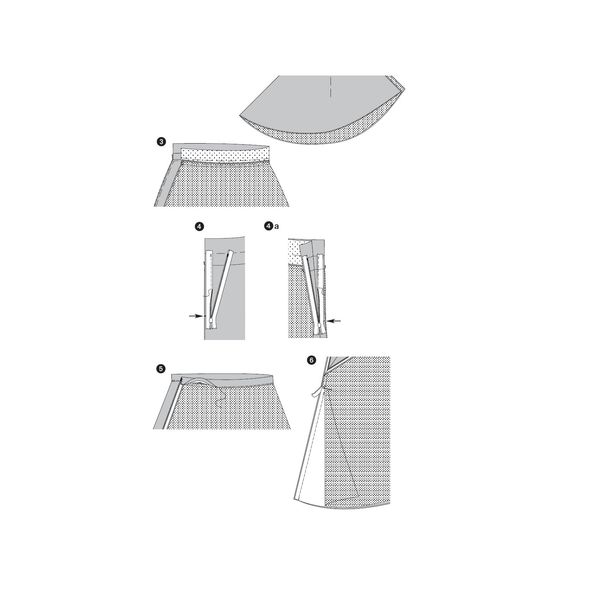 الگوی خیاطی دامن زنانه بوردا استایل کد 6767 سایز 36 تا 46 متد مولر