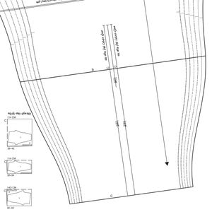 الگو خیاطی شلوار بانوان سایز 32تا 42 متد مولر کد 22