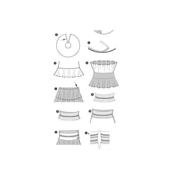 الگوی خیاطی دامن زنانه بوردا استایل کد 7370 سایز 32 تا 42 متد مولر