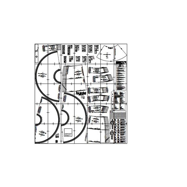 الگوی خیاطی دامن زنانه بوردا استایل کد 7370 سایز 32 تا 42 متد مولر