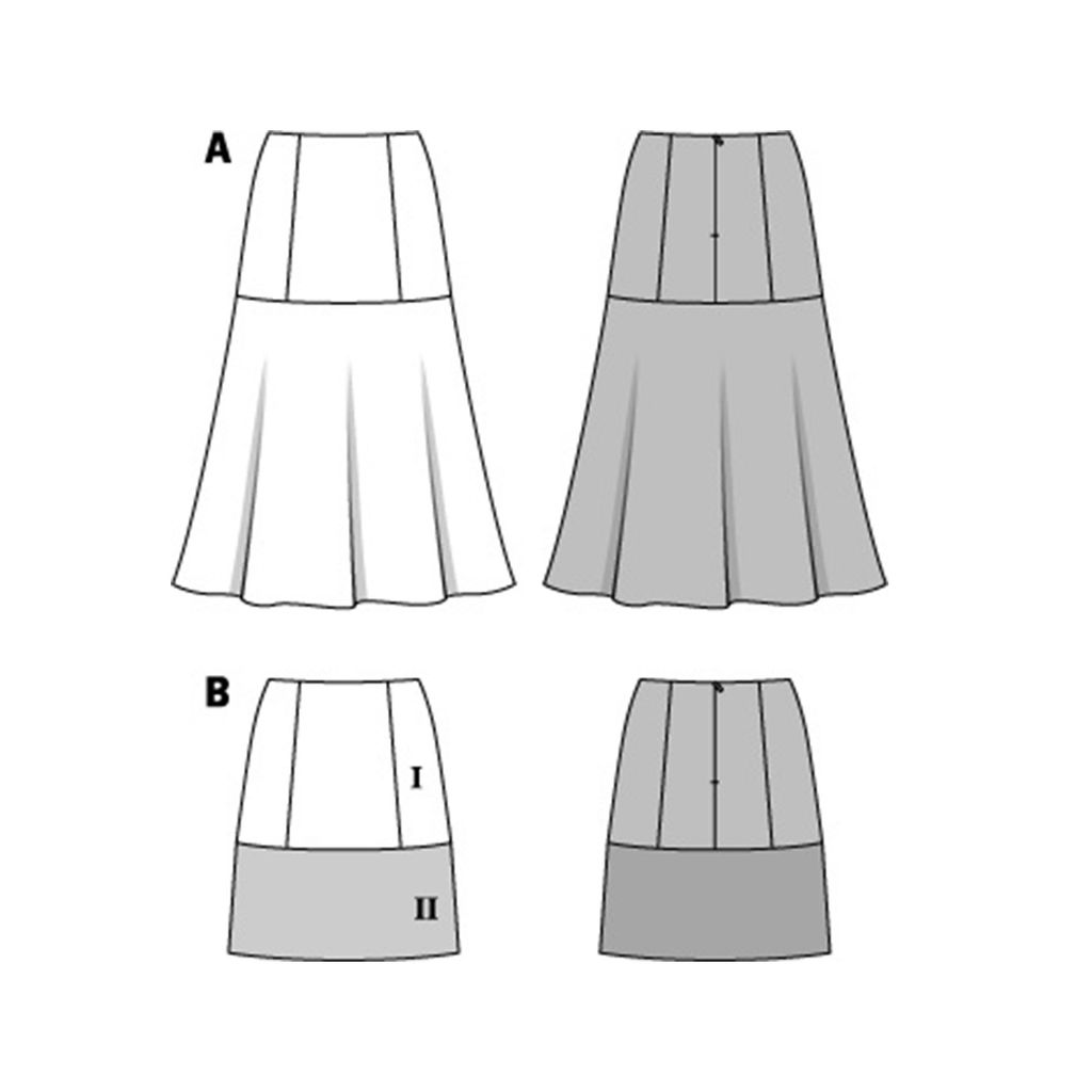 خرید اینترنتی الگوی خیاطی دامن زنانه بوردا استایل کد 6699 سایز 36 تا 46 متد مولر