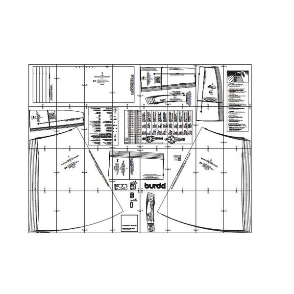 الگوی خیاطی دامن زنانه بوردا استایل کد 6699 سایز 36 تا 46 متد مولر