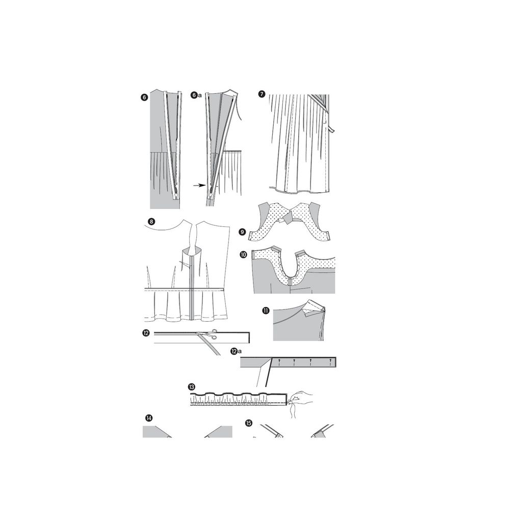 فروش اینترنتی الگو خیاطی تاپ و پیراهن مجلسی زنانه بوردا استایل کد 7054 سایز 34 تا 46 متد مولر