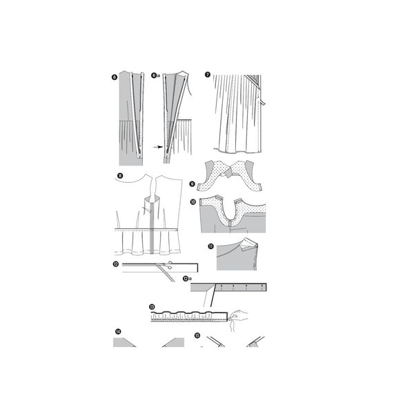 الگو خیاطی تاپ و پیراهن مجلسی زنانه بوردا استایل کد 7054 سایز 34 تا 46 متد مولر