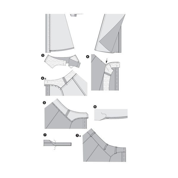 الگوی خیاطی دامن زنانه بوردا استایل کد 6635 سایز 34 تا 44 متد مولر