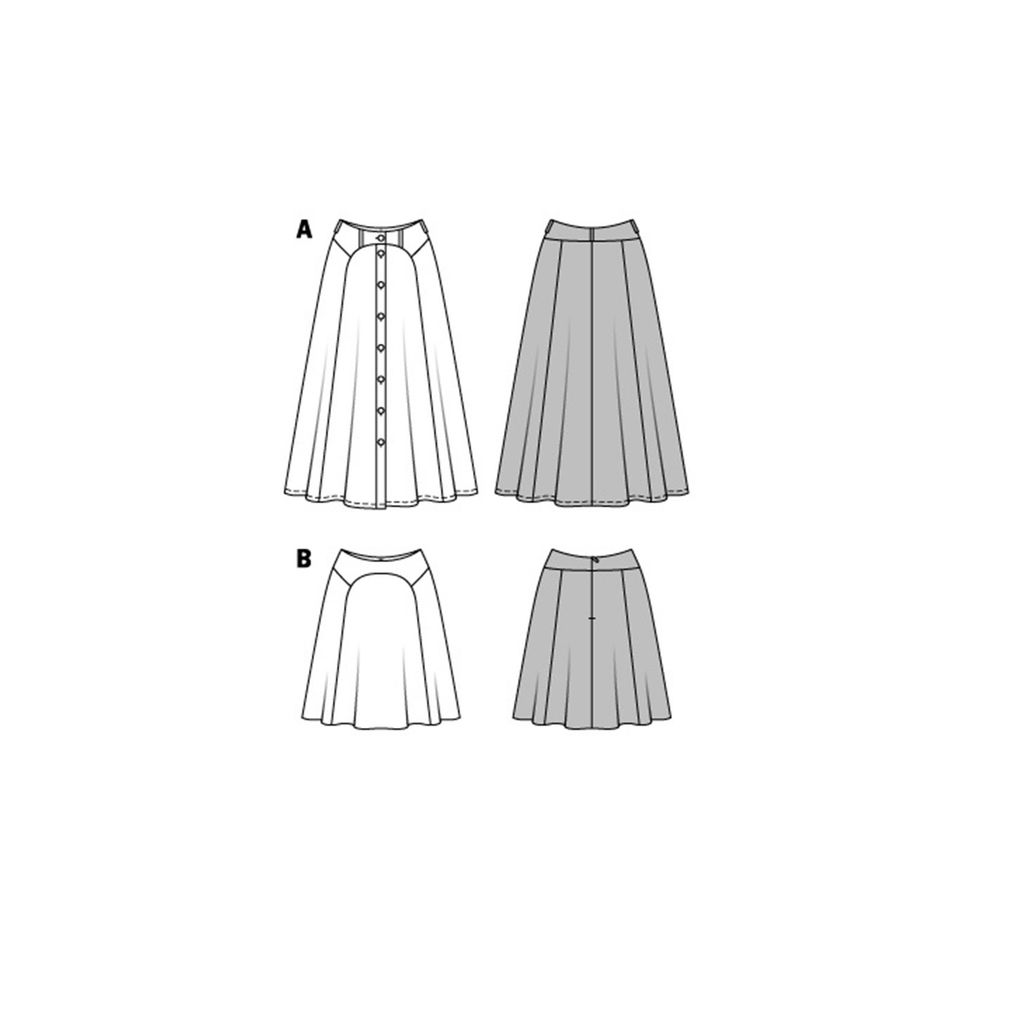 فروش اینترنتی الگوی خیاطی دامن زنانه بوردا استایل کد 6635 سایز 34 تا 44 متد مولر