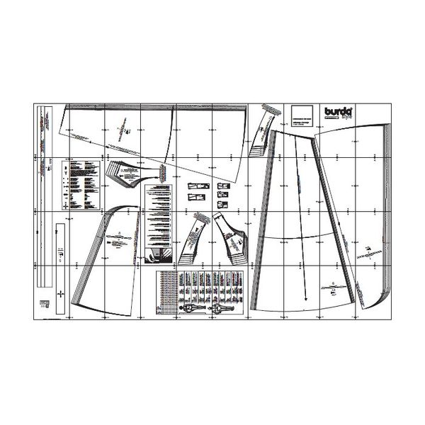 الگوی خیاطی دامن زنانه بوردا استایل کد 6635 سایز 34 تا 44 متد مولر