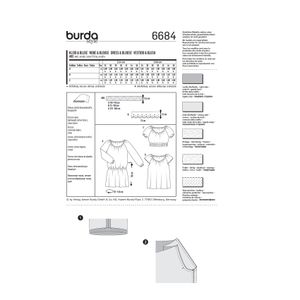 خرید آنلاین الگوی خیاطی تاپ و بلوز زنانه بوردا استایل کد 6684 سایز 34 تا 46 متد مولر