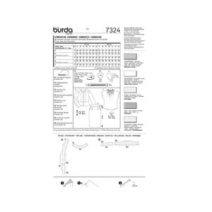 خرید اینترنتی الگوی خیاطی کت دامن و تاپ  زنانه بوردا استایل کد 7324 سایز 34 تا 46 متد مولر