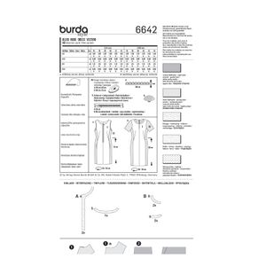 فروش اینترنتی الگو خیاطی پیراهن زنانه بوردا استایل کد 6642 سایز 34 تا 44 متد مولر