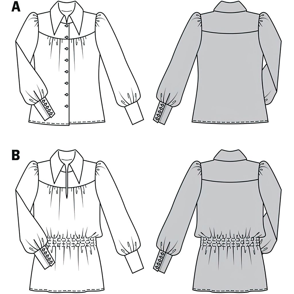 فروش اینترنتی الگو خیاطی بلوز و تونیک زنانه بوردا استایل کد 6967 سایز 32 تا 42 متد مولر