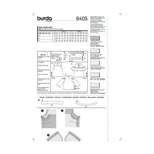 فروش اینترنتی الگو خیاطی تاپ و بلوز زنانه بوردا استایل کد 6405 سایز 32 تا 42 متد مولر