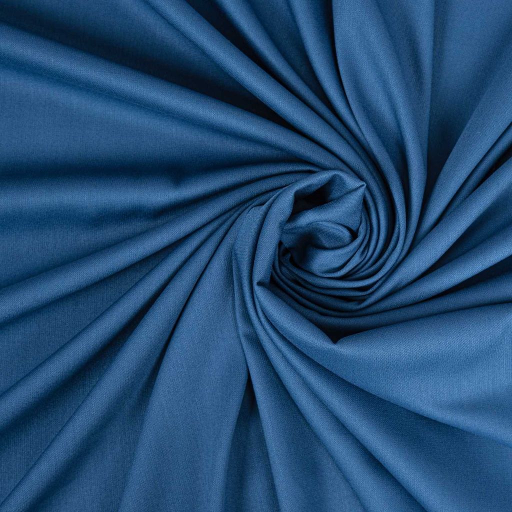 خرید اینترنتی پارچه کتان آبی کاربنی ساده 6