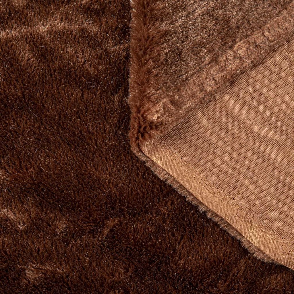 خرید اینترنتی پارچه خز ساده قهوه ای 4