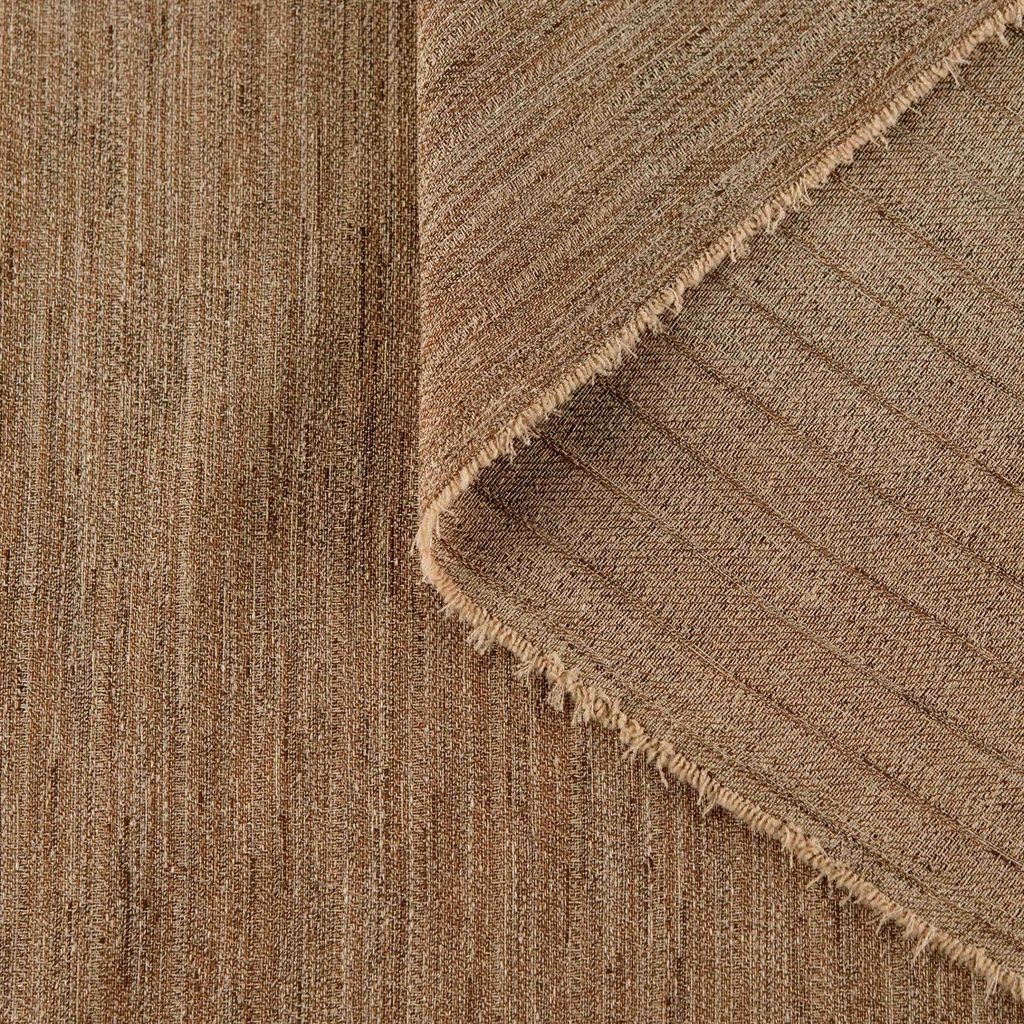 خرید اینترنتی پارچه لینن کرم تیره تیره راه راه 4