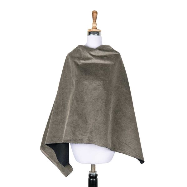 پارچه مخمل کبریتی طوسی ساده 3