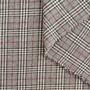 پارچه پشمی طوسی قرمز چهارخانه 1