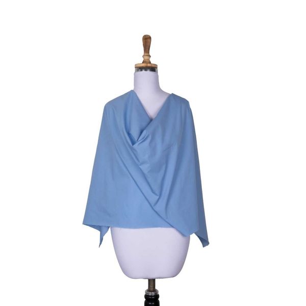 پارچه پیراهنی آبی روشن ساده 1