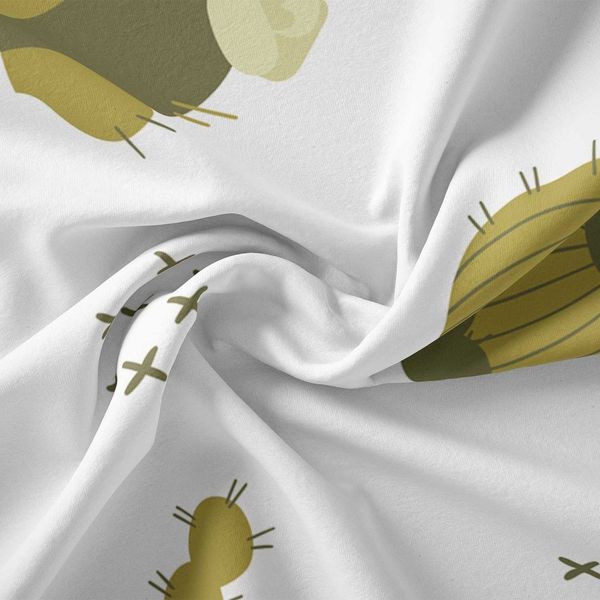 پارچه ملحفه مدل مخمل طرح  کاکتوس 5011482