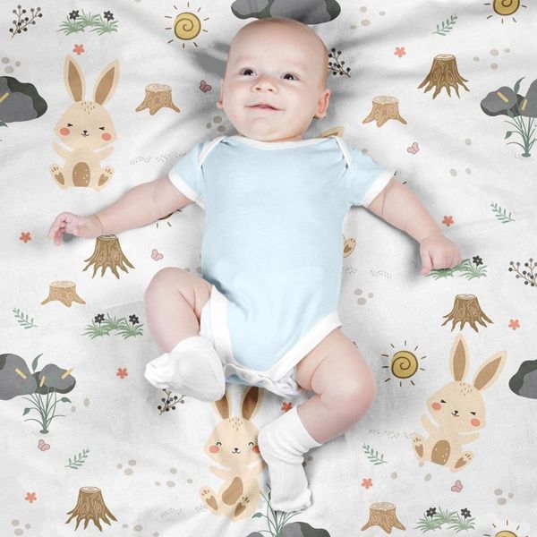   پارچه ملحفه مدل مخمل طرح خرگوش کد 5011878