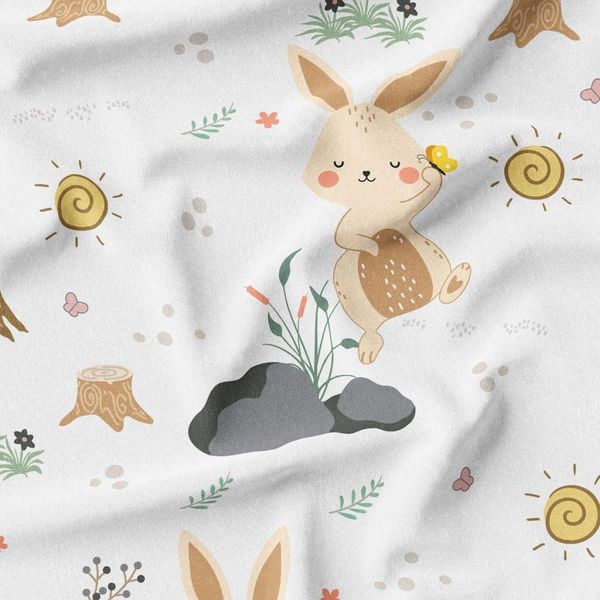   پارچه ملحفه مدل مخمل طرح خرگوش کد 5011878