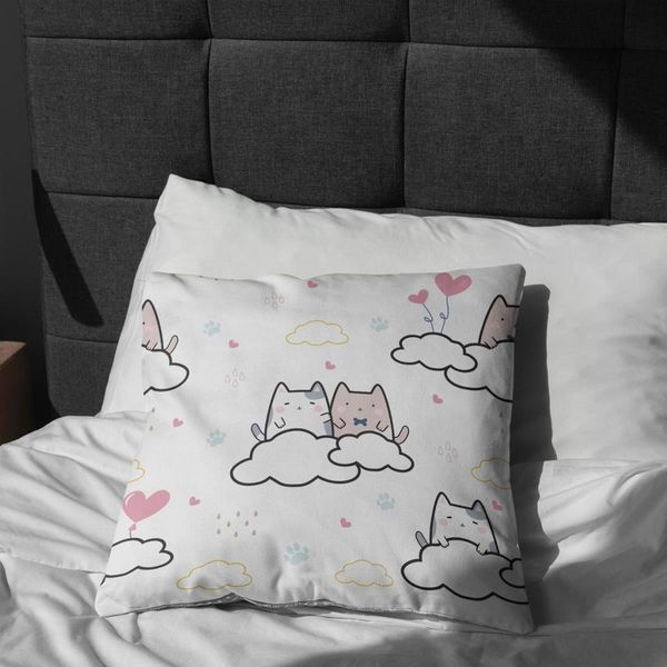   پارچه ملحفه مدل مخمل طرح گربه های  ملوس کد 5011879