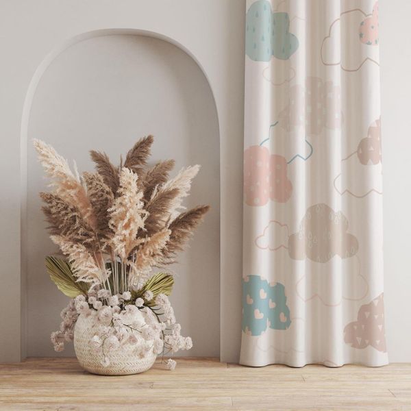   پارچه ملحفه مدل مخمل طرح ابری کد 5011881