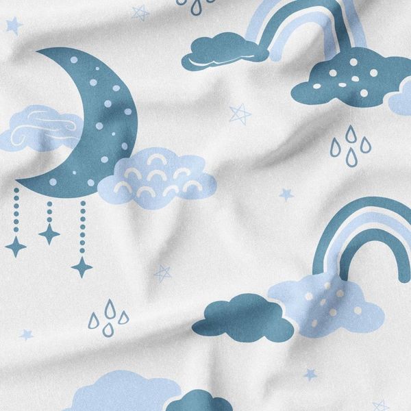   پارچه ملحفه مدل مخمل طرح آسمان کد 5011887