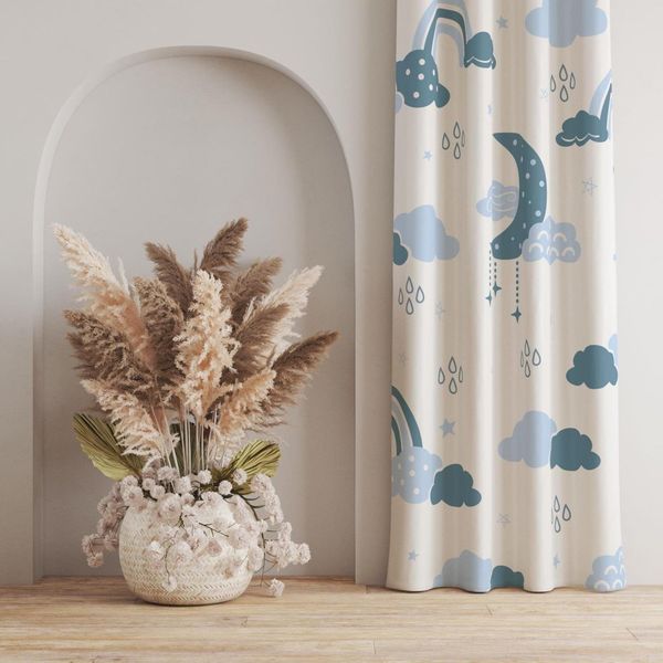   پارچه ملحفه مدل مخمل طرح آسمان کد 5011887