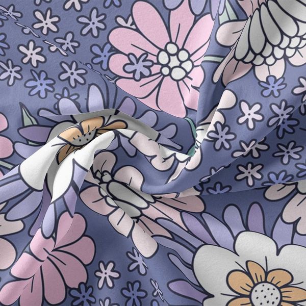 پارچه ملحفه مدل مخمل طرح گل کد 5011775