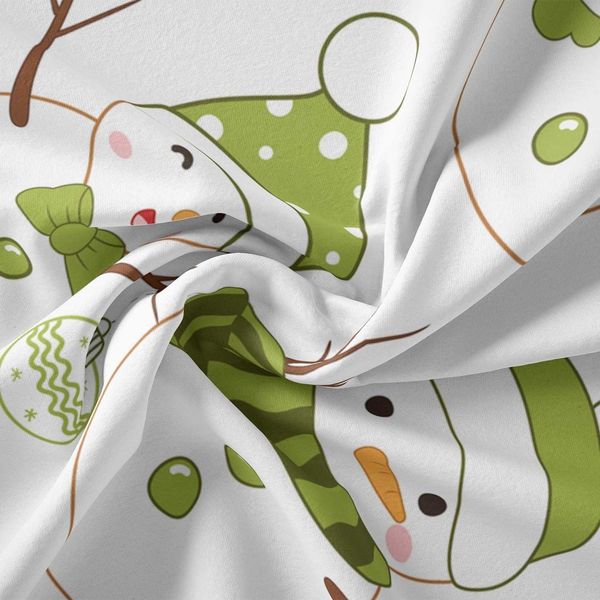    پارچه ملحفه مدل مخمل طرح آدم برفی و هدیه 5011521