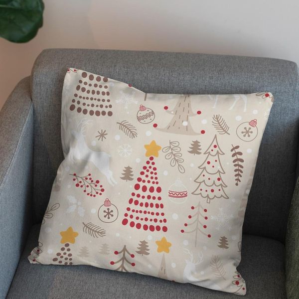    پارچه ملحفه مدل مخمل طرح درخت کریسمس 5011525