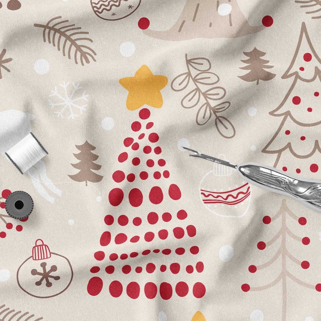 خرید اینترنتی    پارچه ملحفه پارچه باما مدل مخمل طرح درخت کریسمس 5011525