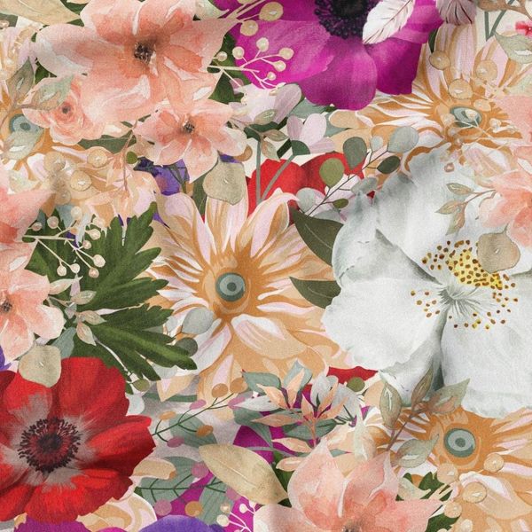   پارچه ملحفه مدل مخمل طرح گل کد 5011792