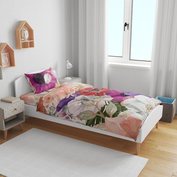   پارچه ملحفه مدل مخمل طرح گل کد 5011792