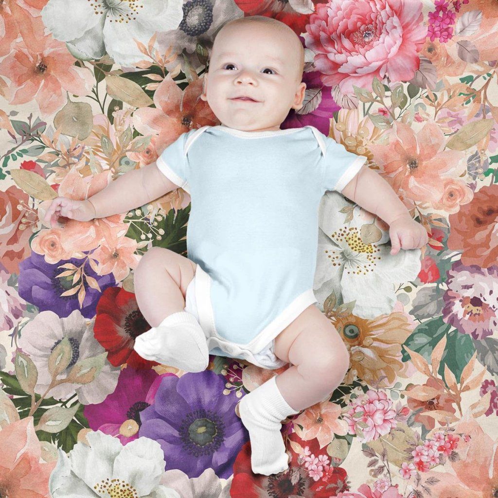 خرید اینترنتی   پارچه ملحفه پارچه باما مدل مخمل طرح گل کد 5011792