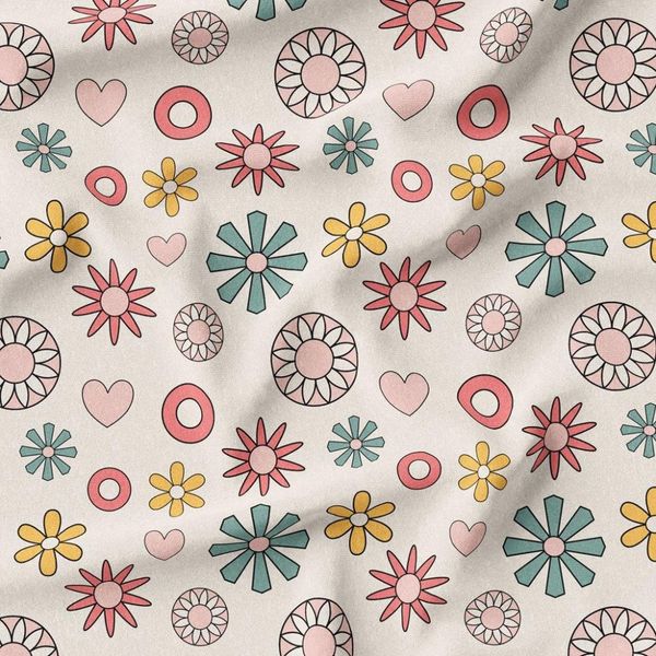 پارچه ملحفه مدل مخمل طرح گل فانتزی کد 5011793