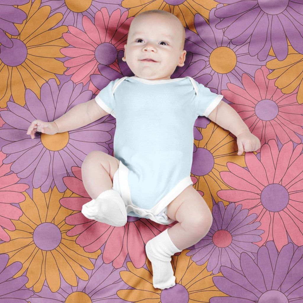 خرید اینترنتی پارچه ملحفه پارچه باما مدل مخمل طرح گل فانتزی کد 5011795