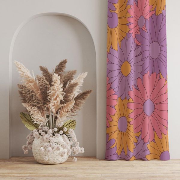 پارچه ملحفه مدل مخمل طرح گل فانتزی کد 5011795