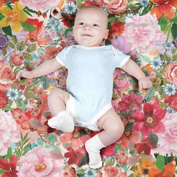 پارچه ملحفه مدل مخمل طرح گل کد 5011802