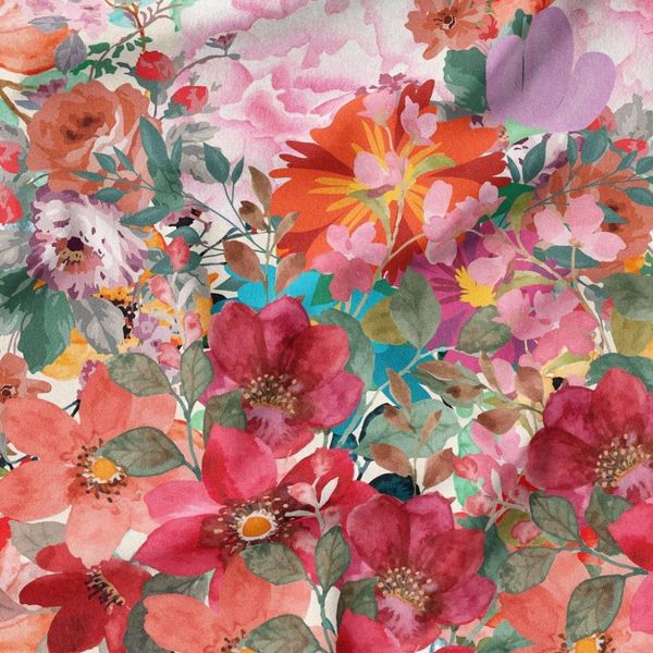 پارچه ملحفه مدل مخمل طرح گل کد 5011802