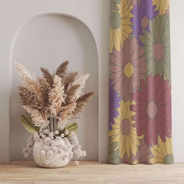 پارچه ملحفه مدل مخمل طرح گل فانتزی کد 5011804