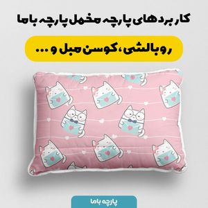 خرید آنلاین    پارچه ملحفه پارچه باما مدل مخمل طرح گربه عینکی کد 5011954